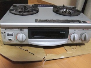 リンナイ ガステーブル RTS-336WNTS-L 08年製 中古　プロパン用_1