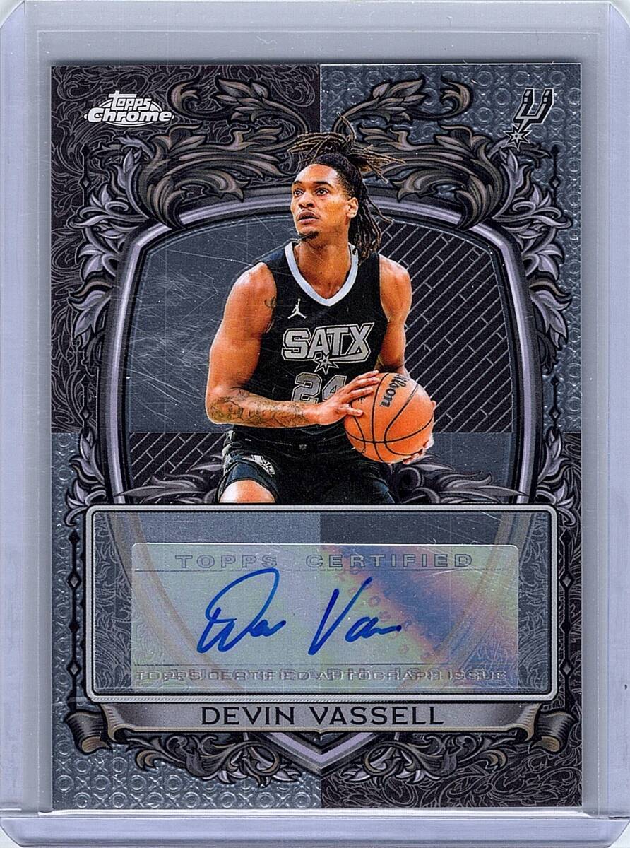 Devin Vassell NBA 2025-26 Topps Chrome Signature Style Auto 直筆