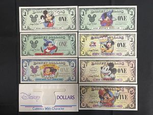 最安値！ディズニーダラー　1ドル　80周年 ディズニーダラー 1ドル 80周年デザイン8枚セット - メルカリ