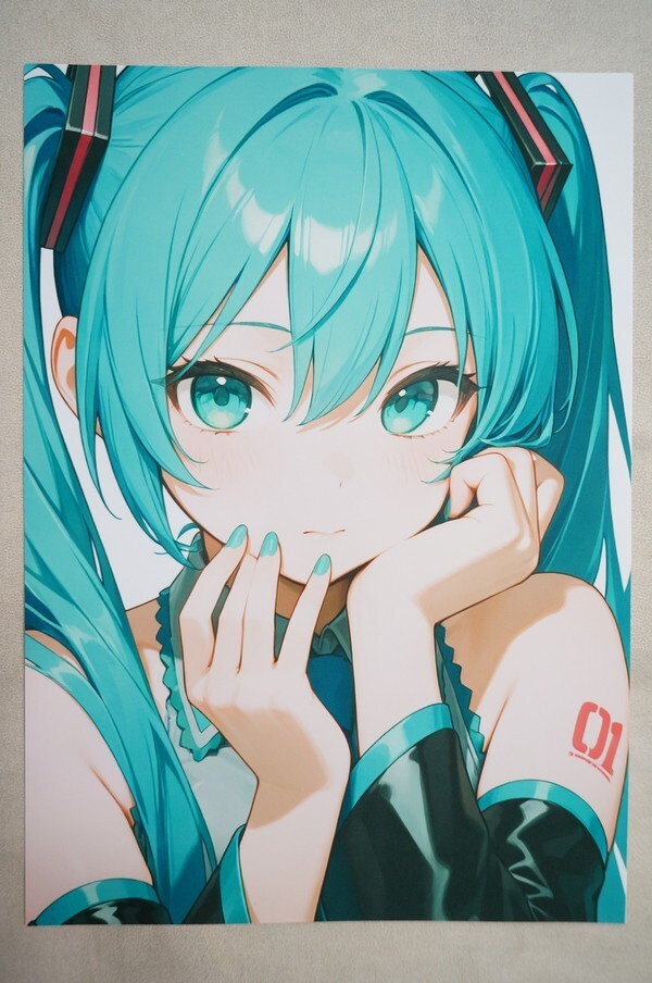 ☆初音ミク キュート＆セクシー A4ポスター 同人イラスト/アニメアート