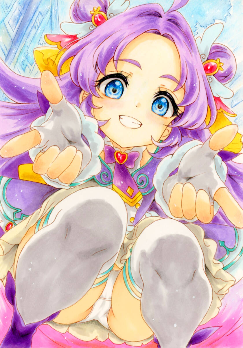 手描きイラスト アナログ☆イラストボード A4サイズ 色紙 透明水彩