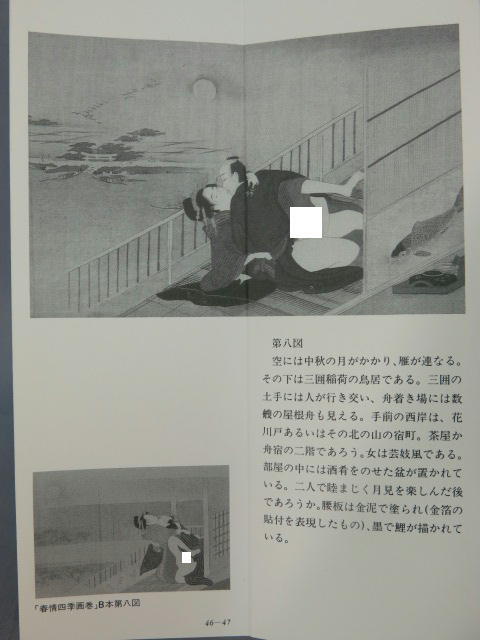 ☆日本画 浮世絵「秘蔵浮世絵集成 鳥文斎栄之・春情四季画巻 12図 春画