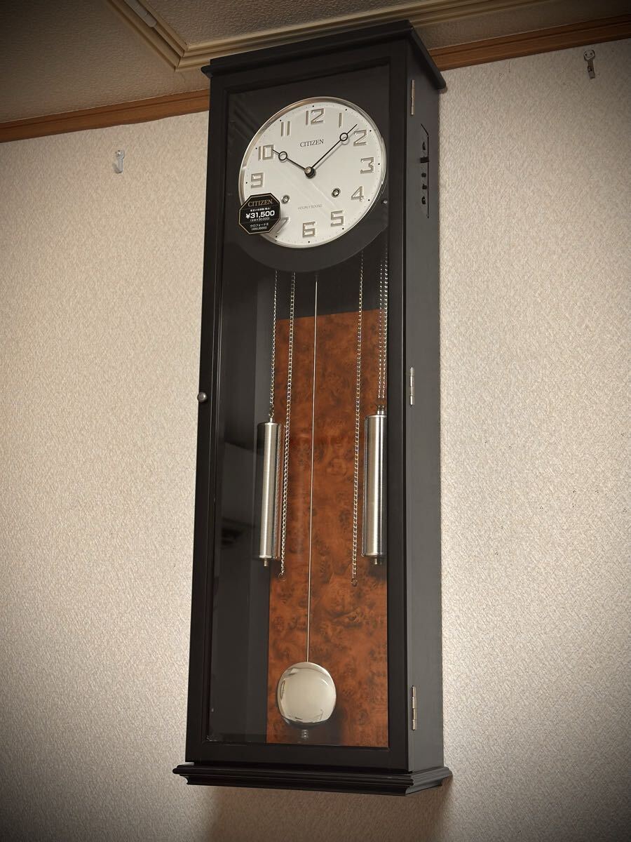 動作品】CITIZEN シチズン からくり時計 メロディ時計 掛時計 振り子