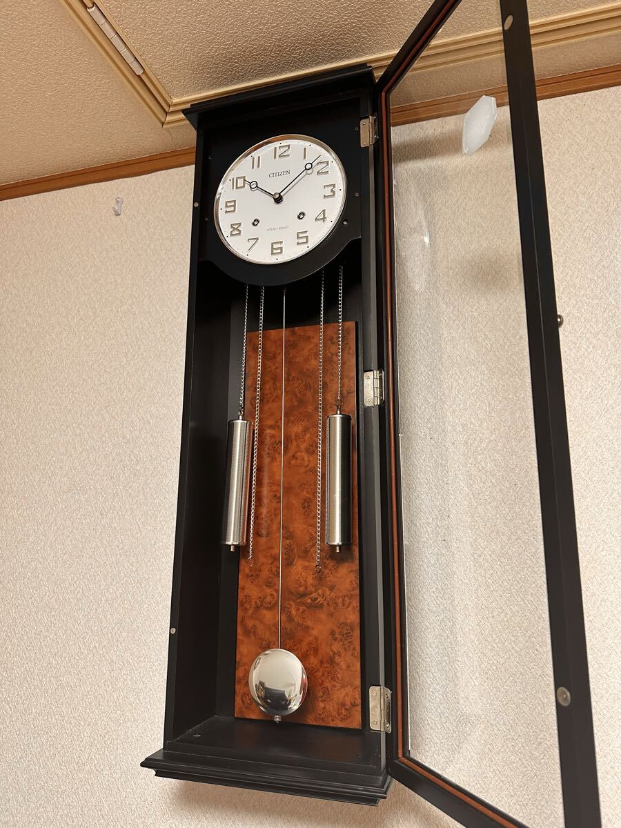 動作品】CITIZEN シチズン からくり時計 メロディ時計 掛時計 振り子