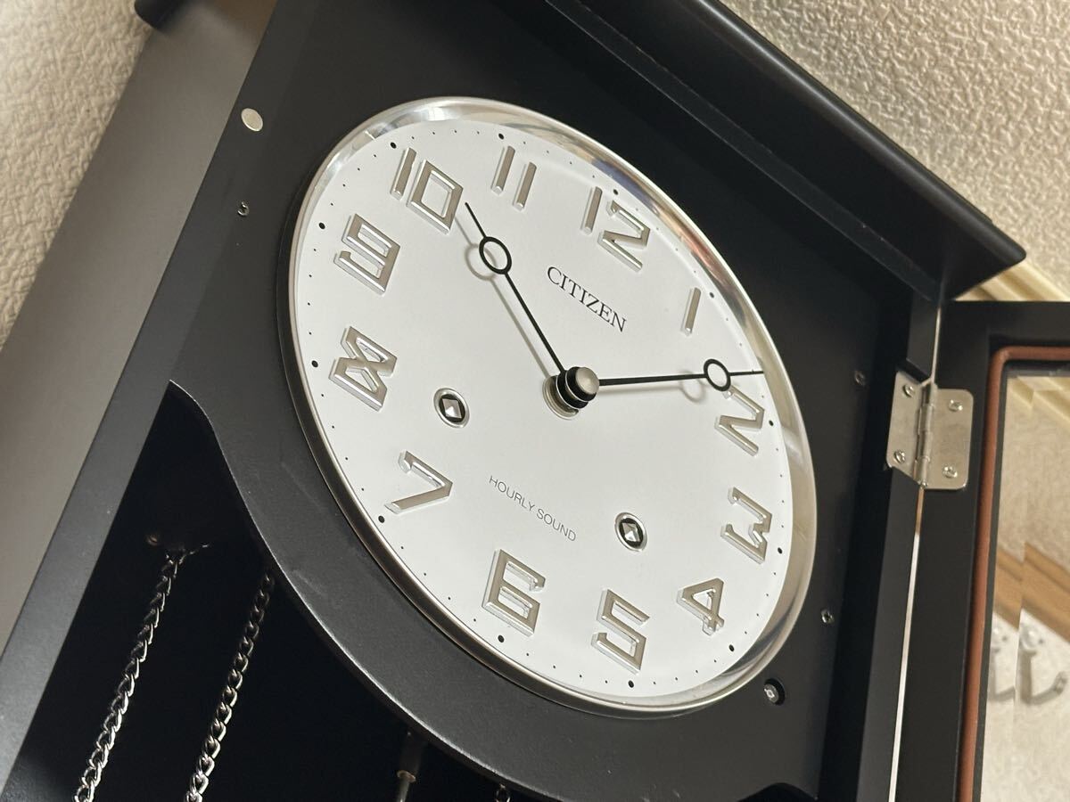 動作品】CITIZEN シチズン からくり時計 メロディ時計 掛時計 振り子