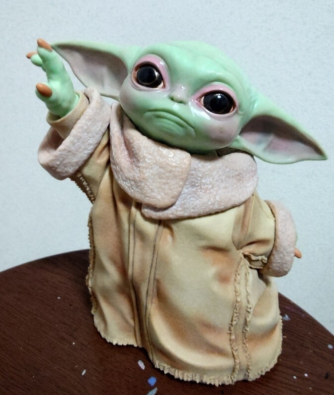 グローグー プライズフィギュア リペイント マンダロリアン スター