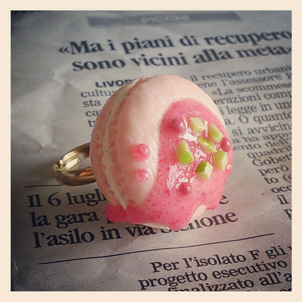 38☆スイーツデコ：マカロンリング☆検/Q-pot/姫系/ロリータ_1