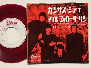 9位 ☆THE BEATLES/KANSAS CITY/赤盤/ガリ刷りホワイトラベル盤/JAPAN/ビートルズ/カンサスシ