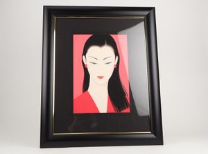 絵画 人物 鶴田一郎「赤美人」 サイン 額装済み 肉筆手描き F6 絵画 人物 鶴田一郎「赤美人」 サイン 額装済み 肉筆手描き F6 油絵