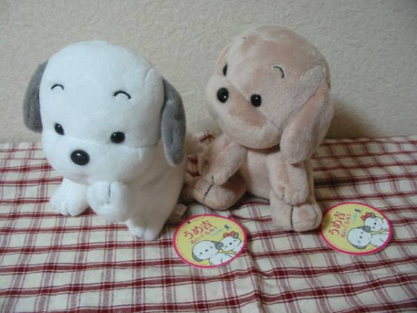 ★うめ吉★おすわり 白★ベージュ★2匹セット★タグ付き★_1