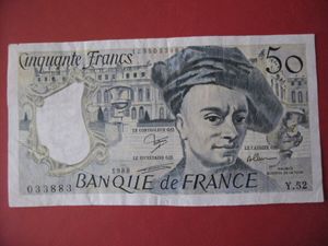 50フラン紙幣の値段と価格推移は？｜2件の売買データから50フラン紙幣