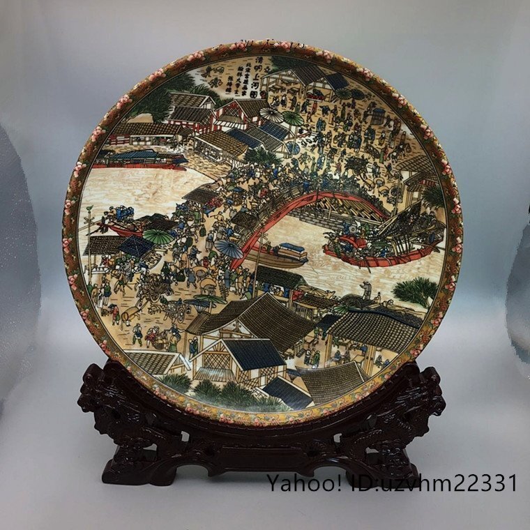 河上明清 中国屏風 清明上河図 モチーフ アンティーク 年代物 間仕切 屏風 清明上河図の値段と価格推移は？｜17件の売買データから清明上河図の