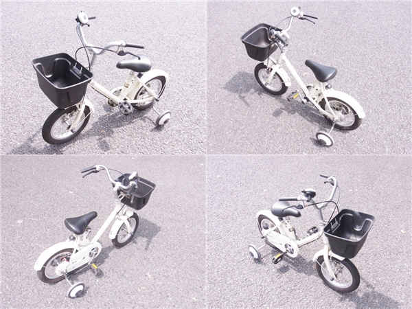 無印良品 12インチ押し棒つき子供用自転車 白(12インチ～)｜売買された 