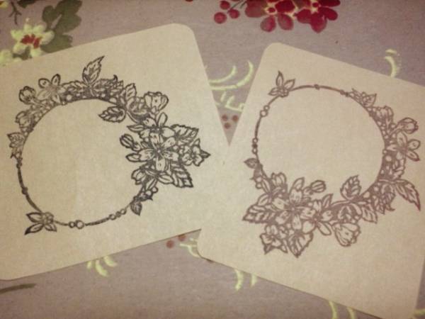 消しゴムはんこ◇◆お花フレーム　メモ枠◆◇_2