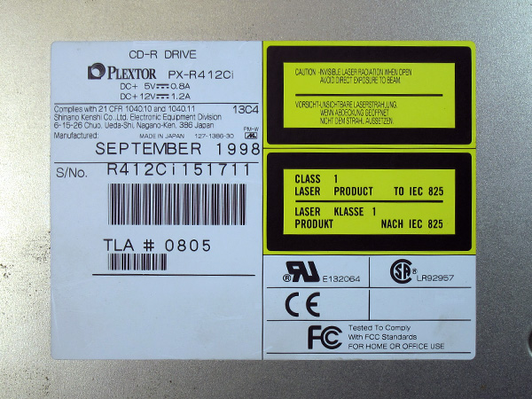 ◇Plextor(プレクスター) SCSI-2 CD-R PX-R412Ci☆CDR-S412FB(内蔵CD-R