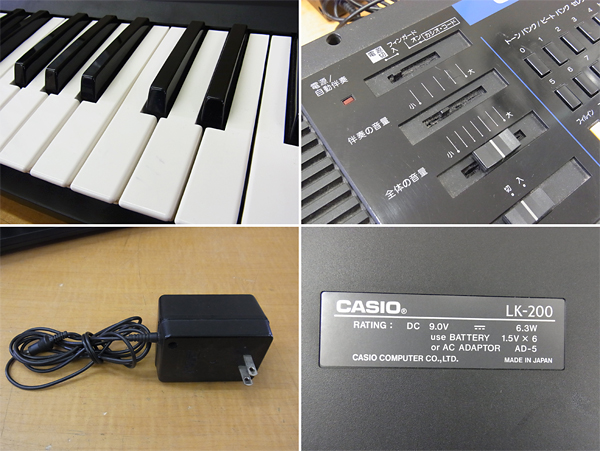 ☆練習用等に！CASIO TONEBANK キーボード LK-200 アダプタ付☆(カシオ