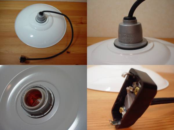 インダストリアルペンダントライトホーローランプ照明ホワイト白_2