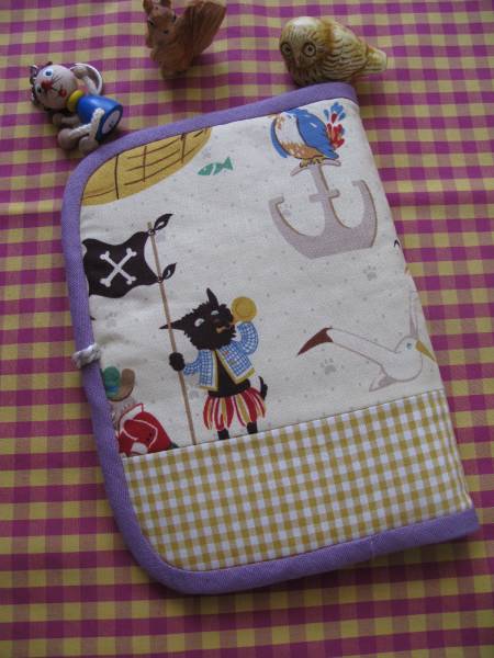 ハンドメイド 母子手帳ケース・通帳・薬手帳・ 動物・チェック3_3