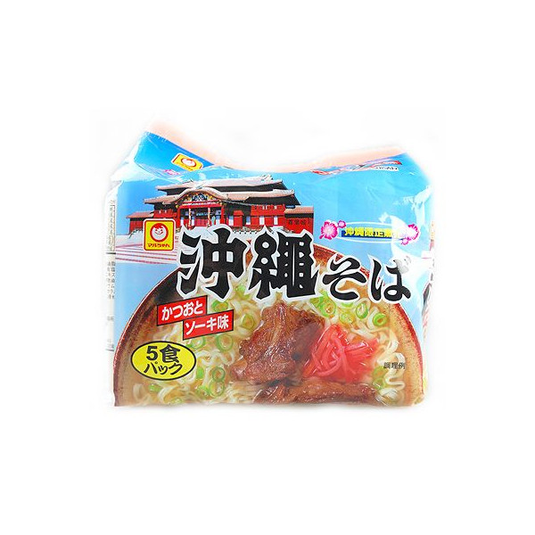 沖縄　沖縄そば　かつお・ソーキ味 5食入袋_1
