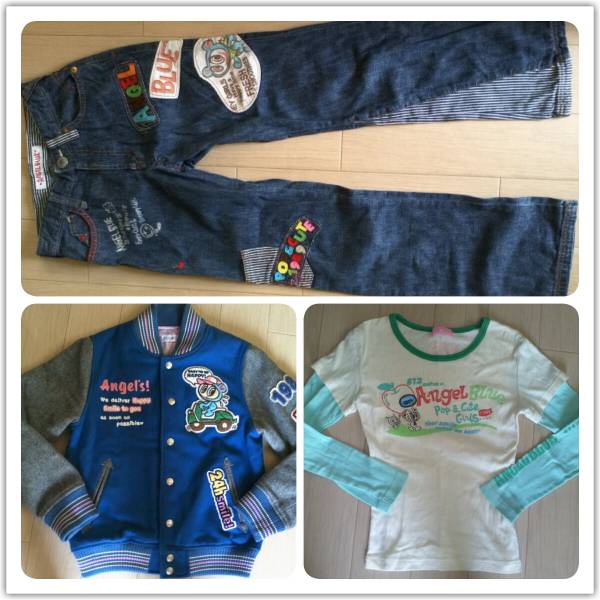 エンジェルブルー☆ジャンパー ロンT デニム3点セットM150  