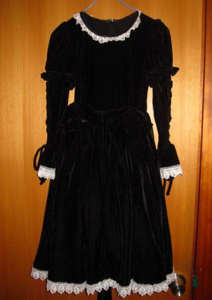 ２way　ベロアドレス　黒★　発表会・クリスマス等におすすめ！