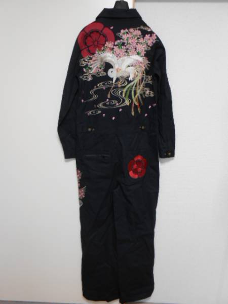 ☆新品 不倶戴天 和柄刺繍ツナギ M☆特攻服暴走族愚連隊作業服(つなぎ