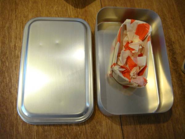 昭和レトロ未使用アルミ弁当箱アルマイト理研富士印大々角物入れ(弁当 