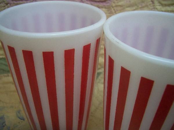 ヘーゼルアトラス！キャンディストライプタンブラー赤2個_2