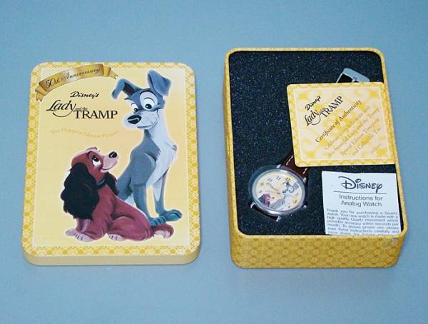 希少◇わんわん物語 50周年記念 レディ トランプ 腕時計 未使用  