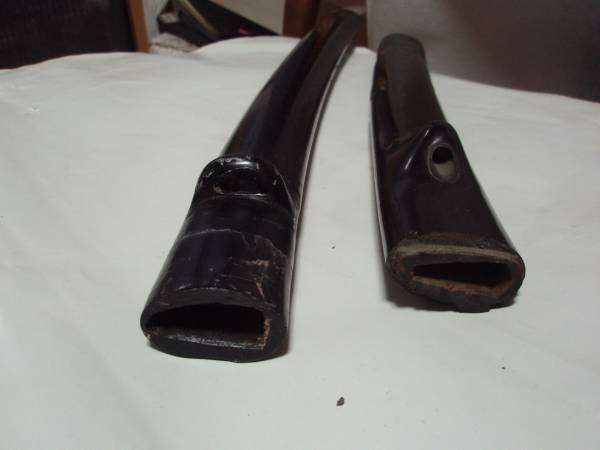 古い脇差の鞘２本ジャンクです、_3