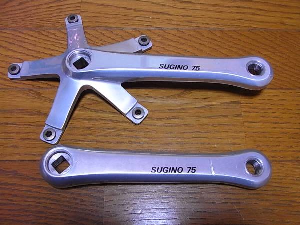 旧ロゴ SUGINO 75 スギノ 競輪 ピスト クランク 165mm NJS(トラック