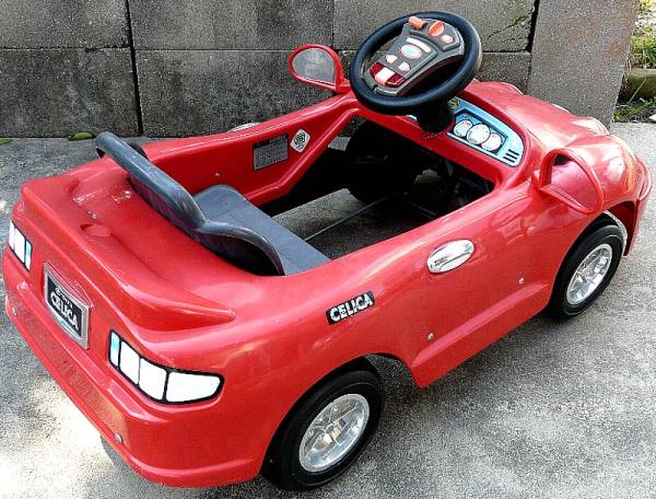 ○伝説のペダルカー☆TOYOTA CELICA☆赤いセリカ ICサウンド付◎(乗用 