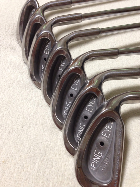 ピン PING・EYE2 赤ドット 9本セット鏡面仕上げ