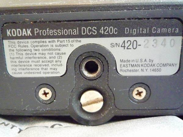 Kodak DCS 420 ジャンク 電源改造品 単3ニッケル水素8本駆動(デジタル