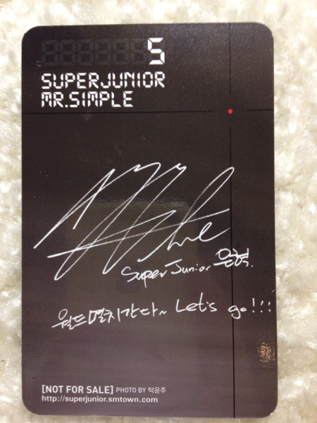 mr simple ウニョク トレカ 美品 super junior 韓国盤 ミスプル(SUPER