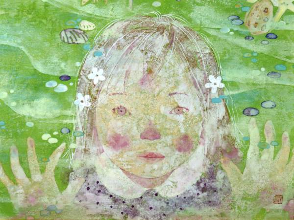 阿部千鶴 渚 紙本10号 少女 創画会准会員 人物 菩薩 売買されたオークション情報 Yahooの商品情報をアーカイブ公開 オークファン Aucfan Com