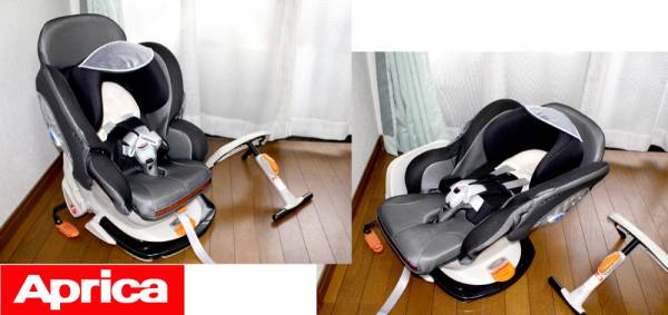 ◆Ｑ◆美品 Aprica360度回転マシュマロベッド◆Wサーモ/新生児◆