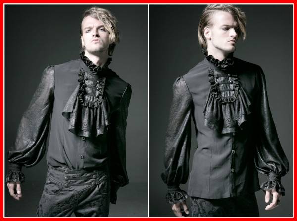 [ゴスロリワールド]RAVE アスコットフリルタイ付ブラウスB♪XL