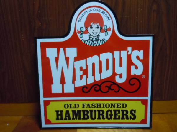 レア□ウェンディーズ サイン 看板 バーガーキング 世田谷ベース レア□ウェンディーズ サイン 看板 バーガーキング 世田谷ベース