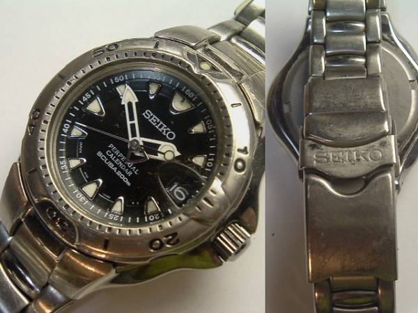 セイコーPERPETUAL CALENDAR TITANIUM SCUBA 200M[8F35-0020](プロ