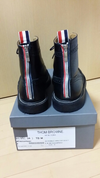 THOM BROWNE バックジップブーツ トムブラウン G-DRAGON TB-501(トム