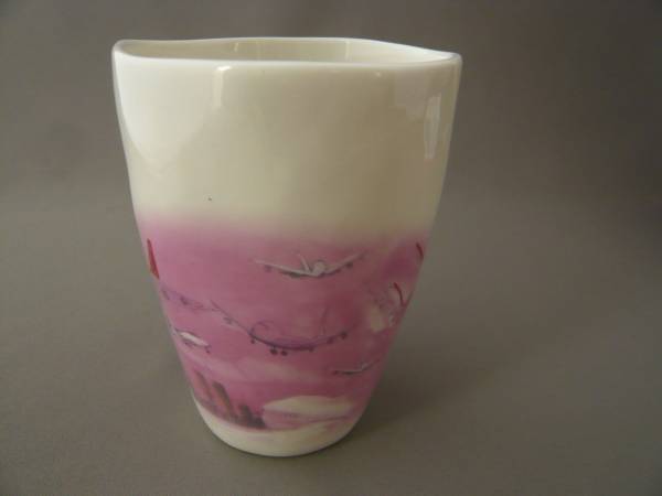 マンハッタナーズ☆フリーカップ 飛行物体(天使猫)☆新品 廃番品(陶磁  