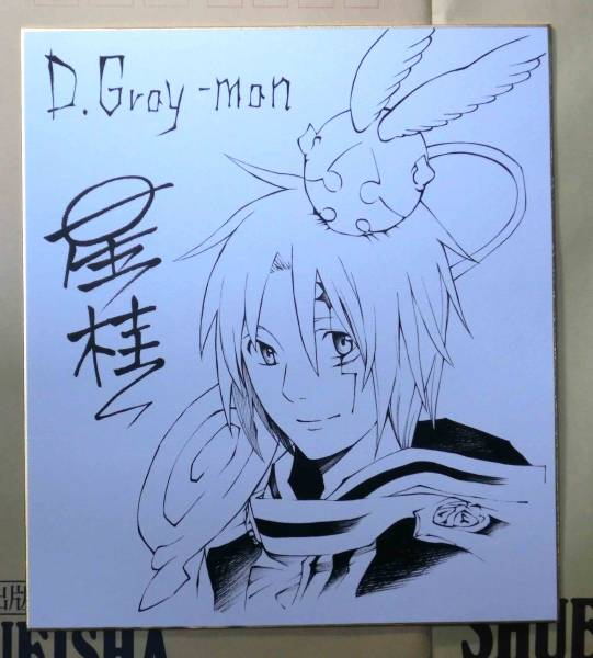 D.Gray-man ディーグレイマン　ポスター&カード　星野桂さん直筆サイン D.Gray-man ディーグレイマン 星野桂 先生 サイン色紙 超レア(サイン