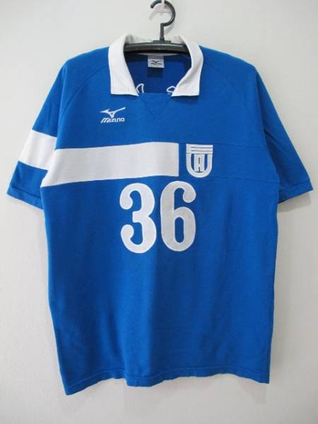Mizuno バレーボールシャツ 青 東亜大学 東亜大学 男子バレーボール部 半袖ユニフォーム Oサイズ(シャツ)｜売買