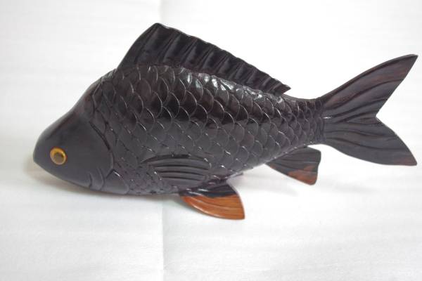 へらぶな 木彫り 置物(ヘラブナ竿)｜売買されたオークション情報