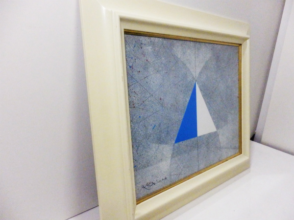 250 白尾勇次 作 水彩画 抽象画 絵画 F8号 三角 1円～(抽象画)｜売買 
