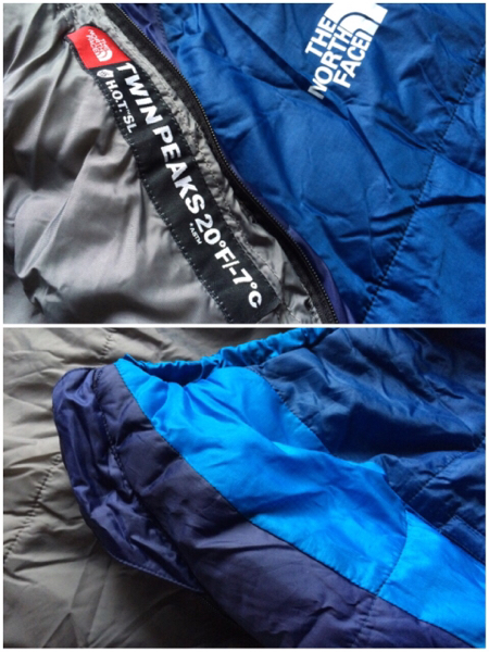 THE NORTH FACE TWIN PEAKS シュラフ　ダブルサイズ　中古 ノースフェイス ツインピークス 2人用 寝袋 TNF -7℃ 中古 廃番(封筒型