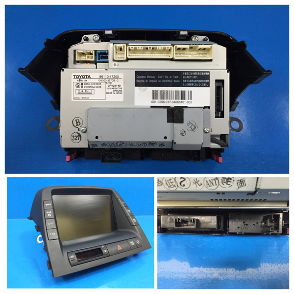 プリウス NHW20 純正 マルチモニター① 動作確認OK 86110-47200 純正