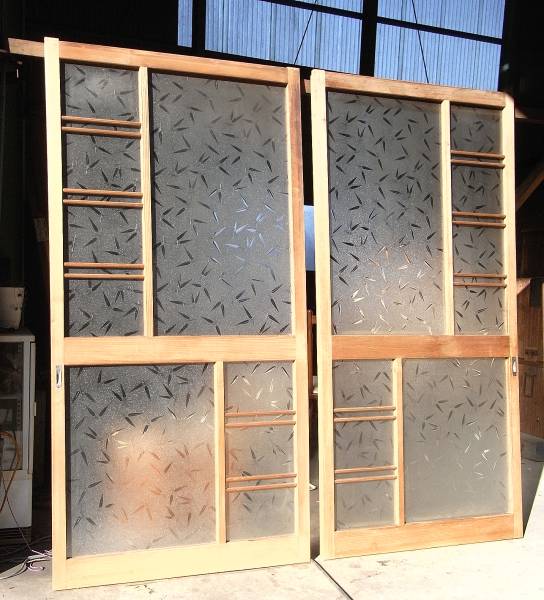 二枚組 笹ガラス 木製引き戸 おしゃれ 建具 Diy 建具 売買されたオークション情報 Yahooの商品情報をアーカイブ公開 オークファン Aucfan Com