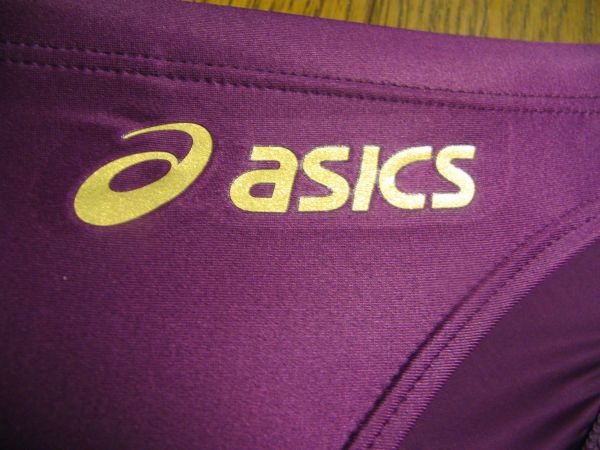 新品 asics アシックス ハイドロSP 競泳水着 競パン ビキニ 紫L(L